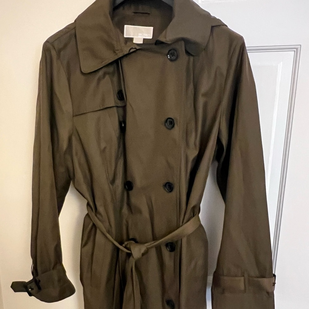 Michael Kors trench coat-OLIVE